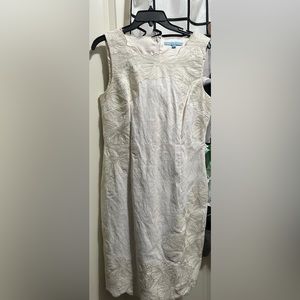 Antonio Melani white floral dress size 8